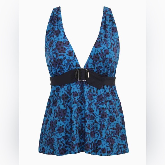 Amoressa Flower Fair Camellia Tankini Top Swimwear Floral Print Size 14 - Picture 3 of 13